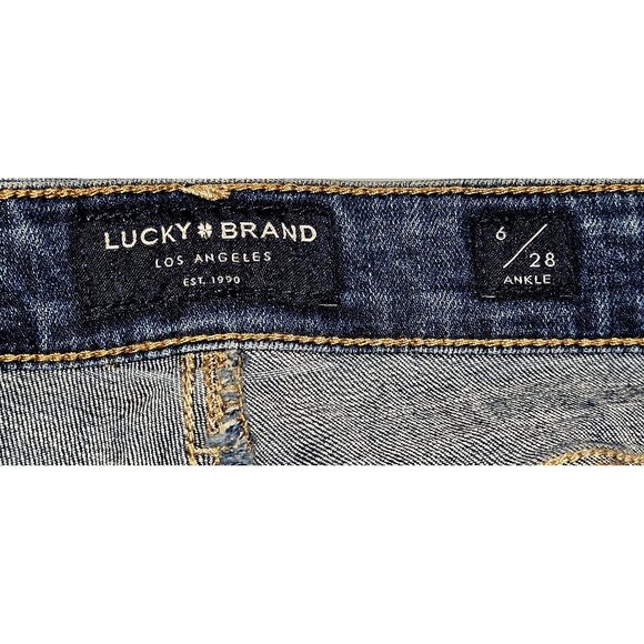 Lucky Brand Women's Sweet Boot Mid Rise Denim Boot Leg Ankle Jean Sz 6/28 2274 - Picture 8 of 13